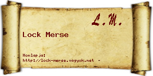 Lock Merse névjegykártya